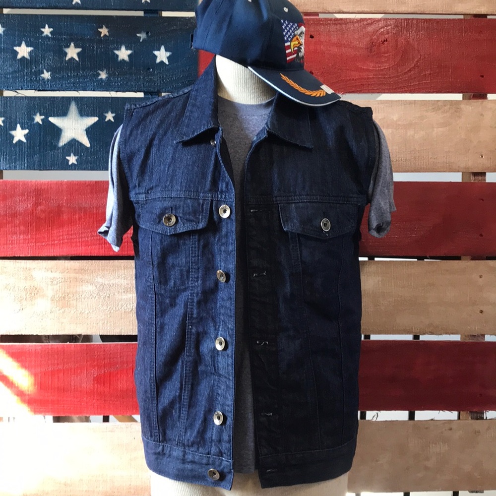 AGILE DENIM vest size large nwot